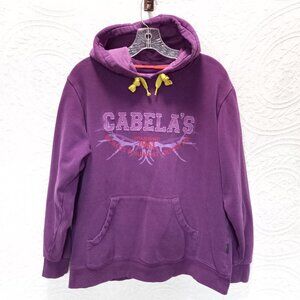 Cabela's Grape Purple Hoodie Sweatshirt Size XL (T-374)